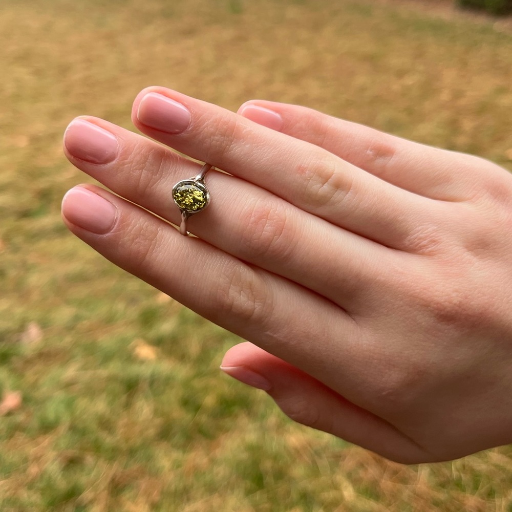 Baltic Amber Sterling Silver Ring